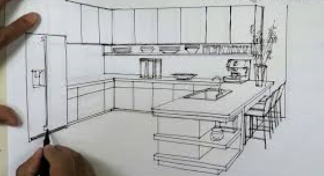 Diseño a mano de cocina