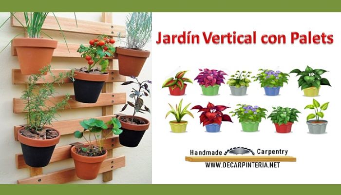 Jardín vertical con palets