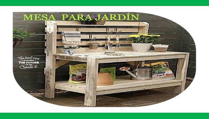 Mesa fija de madera para jardin